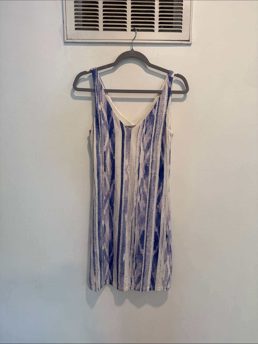Tart cotton Blue and White Stripe V-Neck Tank